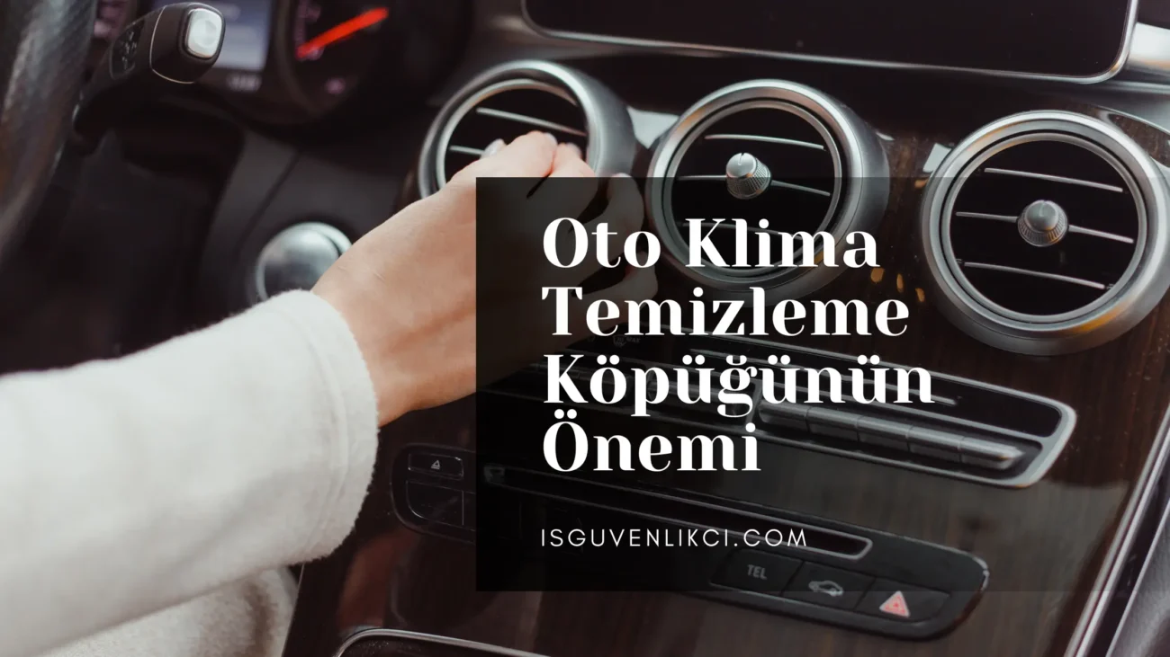 Oto klima temizleme köpüğü ile araç kliması temizliği yapılırken gösterilen bir araç içi görüntüsü.